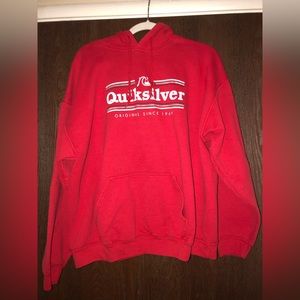 Quiksilver vintage red hoodie size M/L